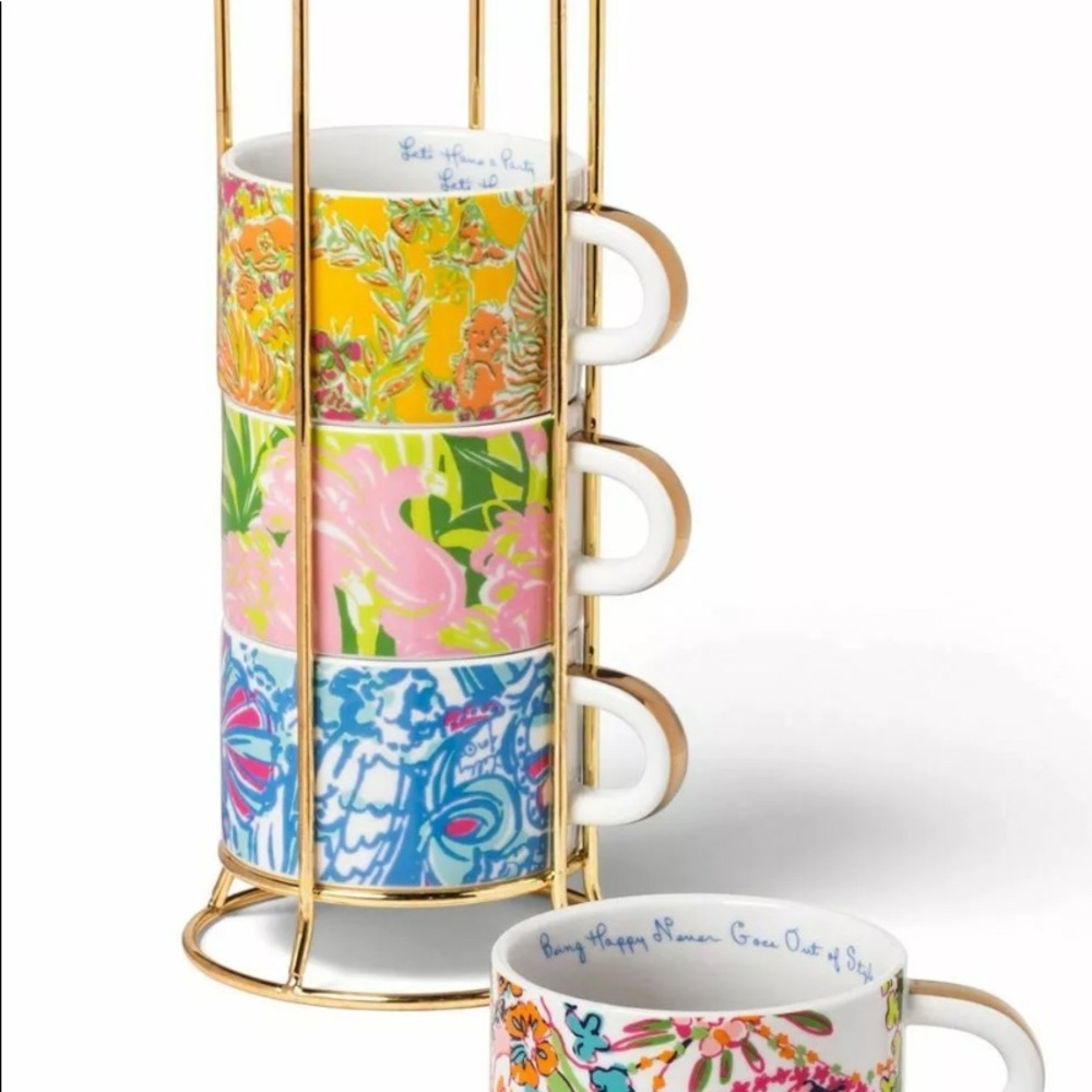 Lilly Pulitzer For Target 5pc Espresso Cups NWT - Picture 3 of 3